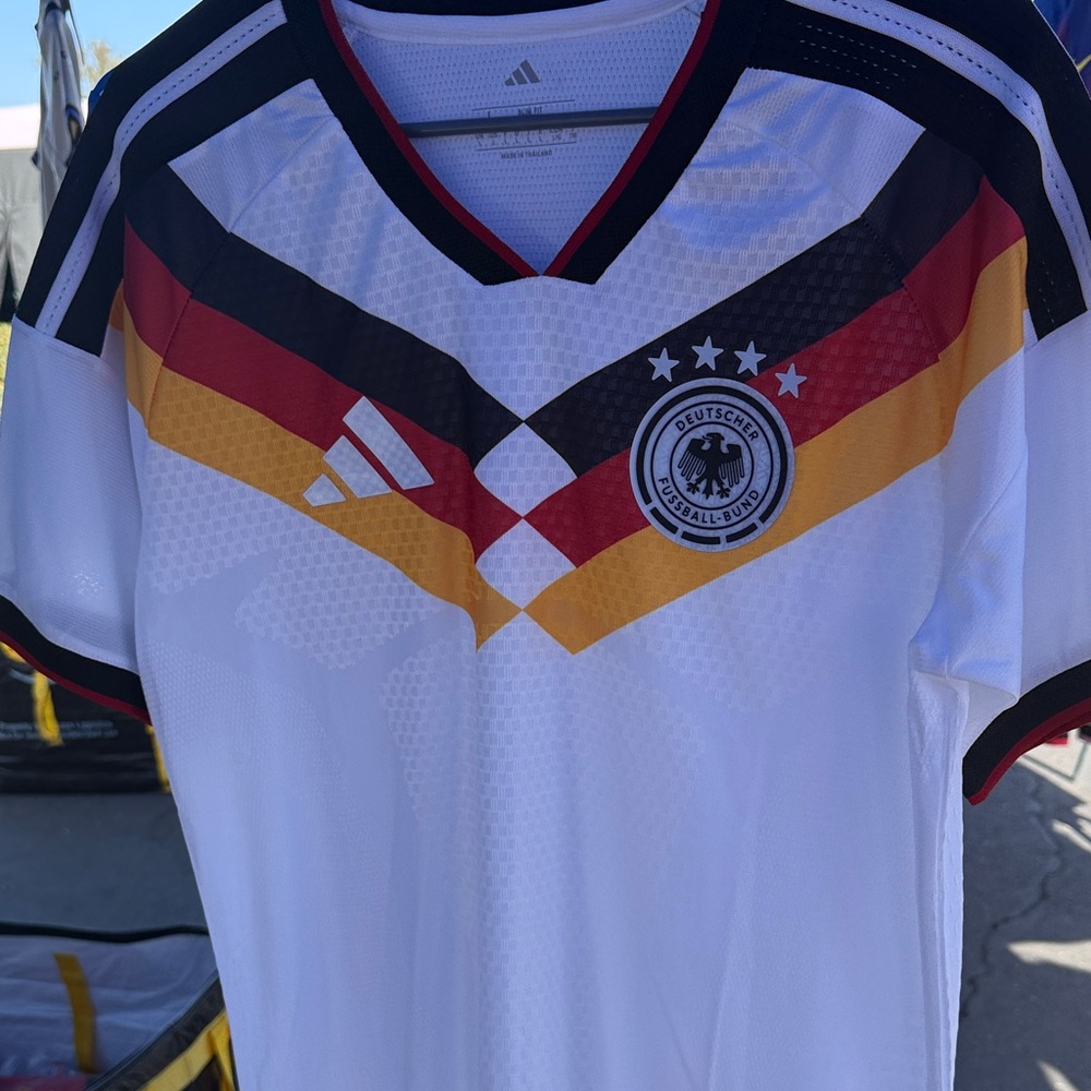 Germany World Cup 2026 White Jersey with Black, Red, and Gold Accents